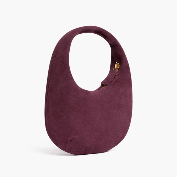 Mini Crescent | Burgunderfarbenes Wildleder