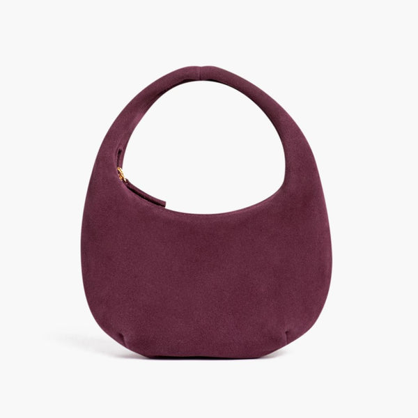 Mini Crescent | Burgunderfarbenes Wildleder 