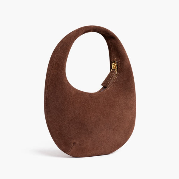 Mini Crescent | Schokoladenbraunes Wildleder 