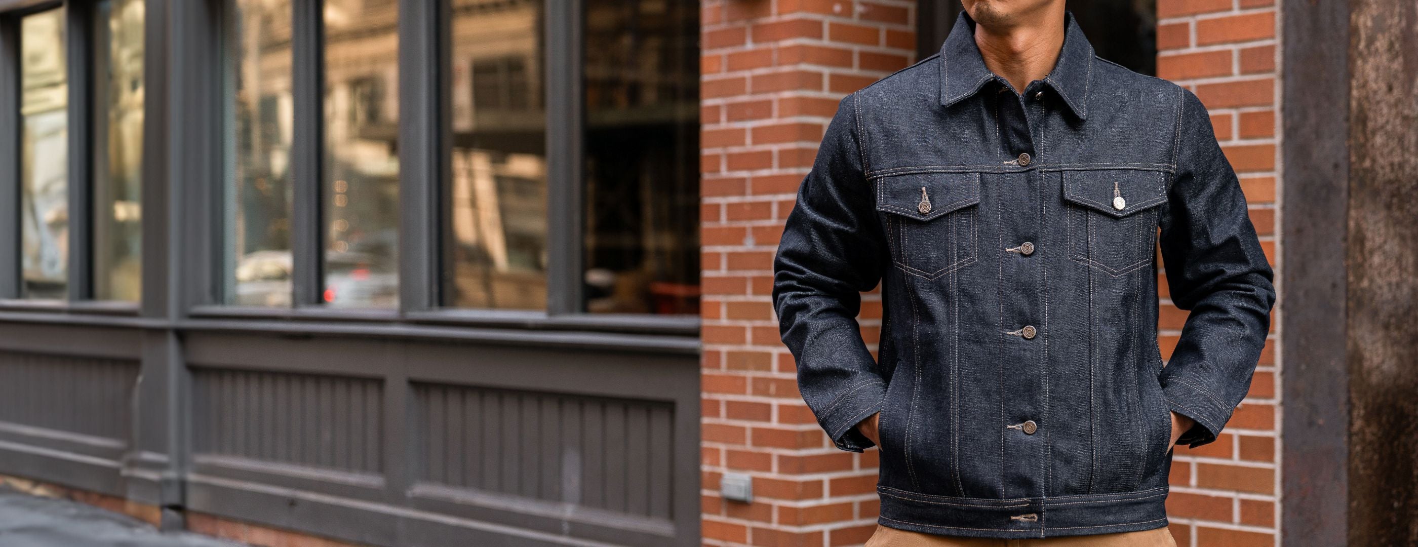 Trucker-Jacke aus Selvedge-Denim