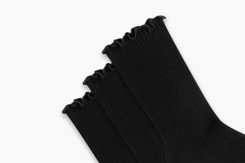 Die gerippte Socke „Ruffle Rib Quarter“