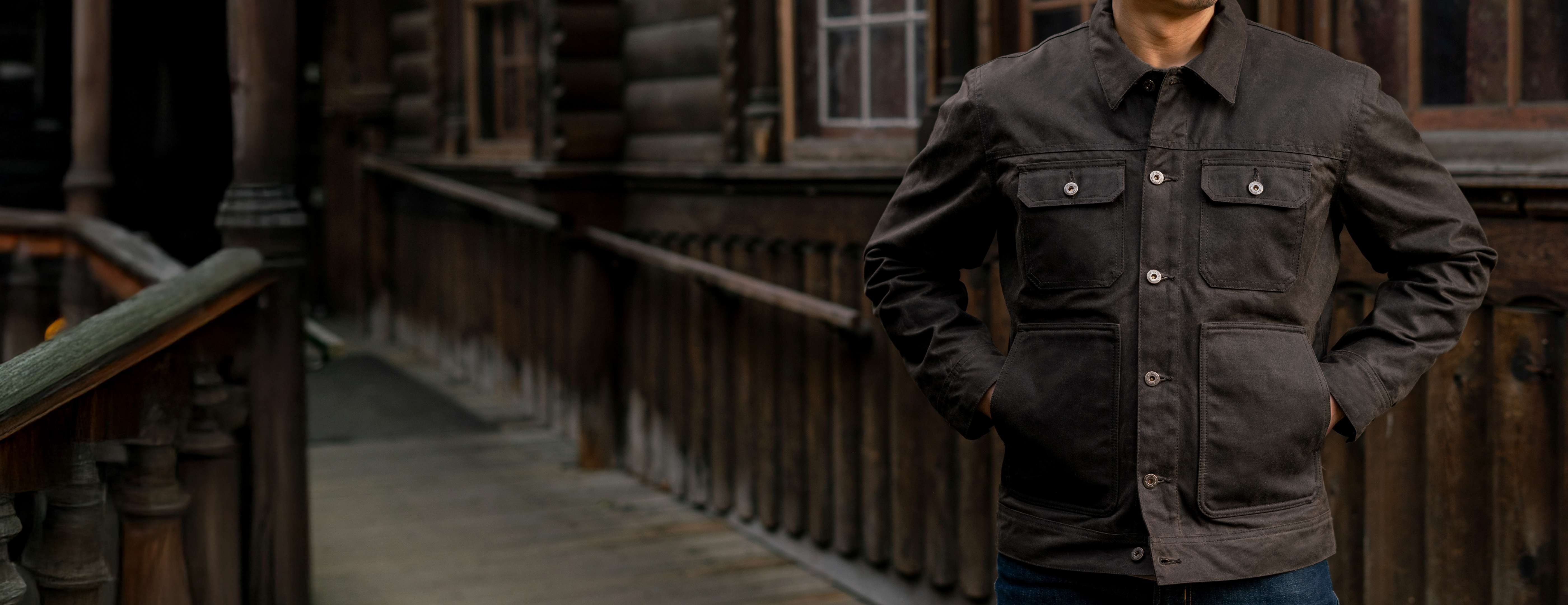 Gewachste Truckerjacke